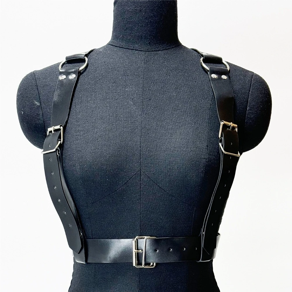 Leather Work Harness - Fashion Wide PU Leather Waist Belt