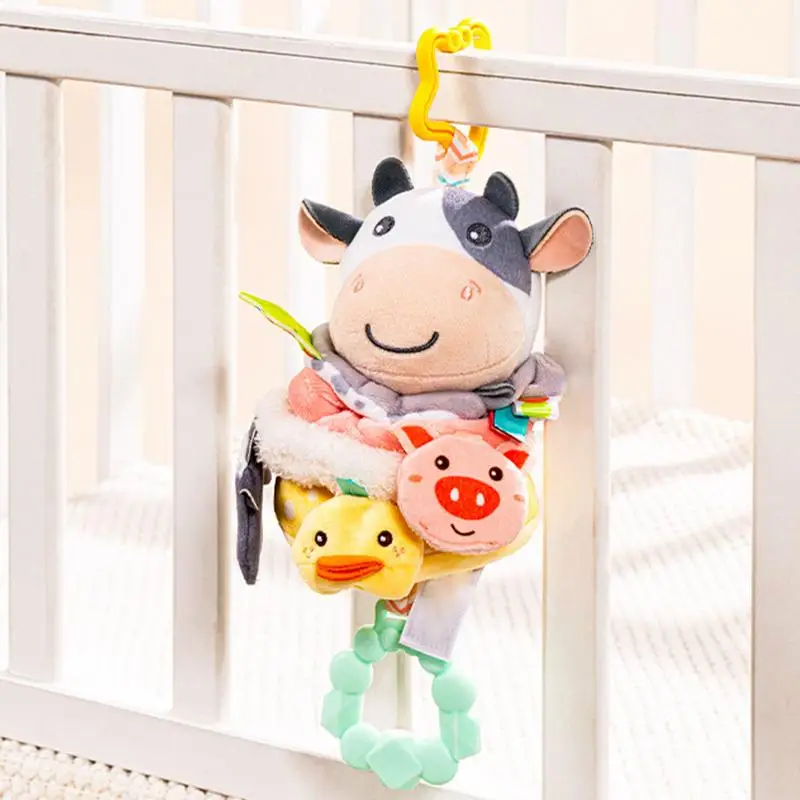 Stroller Rattle Early Development Musical Toy Car Seat Stroller Activity Crib Rattles Teether for 0-12 Months Old Baby Girl