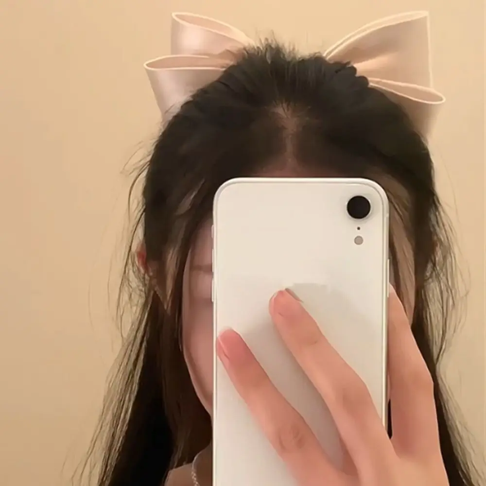 New Cute Bowknot Hair Clip Cloth Solid Color Ponytail Clip All-match Hair Accessories Gifts