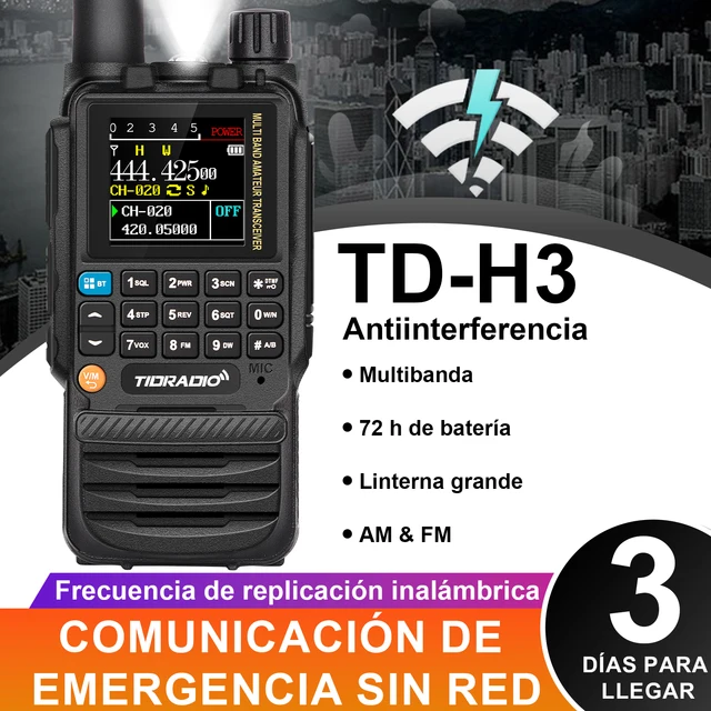 TIDRADIO TD H3 Walkie Talkies Dalekiego Zasięgu Bezprzewodowe Programowanie Pasmo Powietrzne Tow Way Ham Radio Bezprzewodowy Zestaw USB Akumulator GMRS