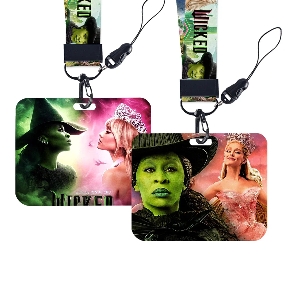 جديد وصول شريرة غليندا و Elphaba بطاقة الحبل معرف شارة حامل تمرير غطاء زلة حامل بطاقة الائتمان البنك حزام