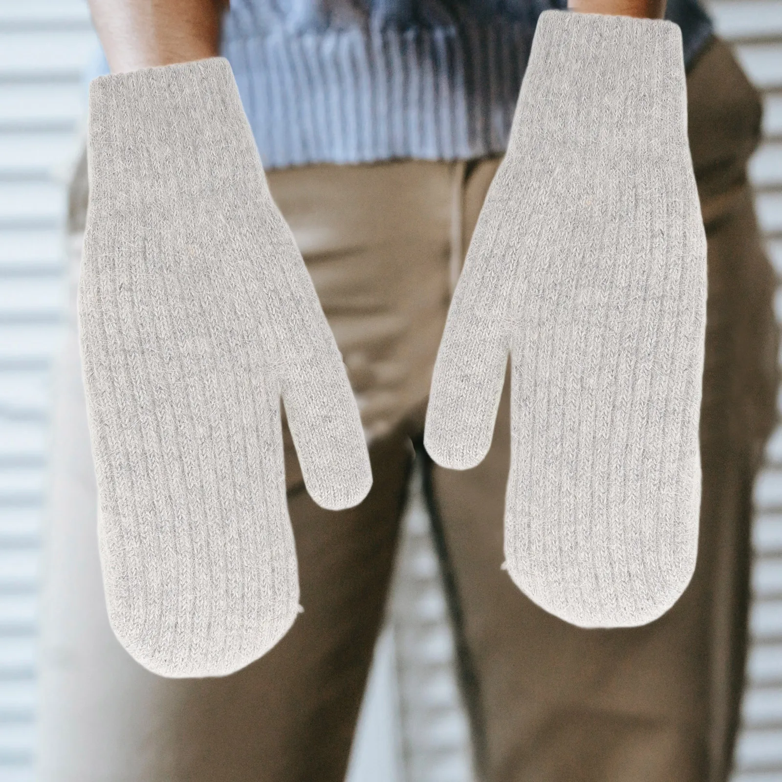 

Warm Fleece Gloves Hand Warmers Adult Men Women Outdoor Windproof Knit Thickened Unisex Polyester Winter Thermal Insulation