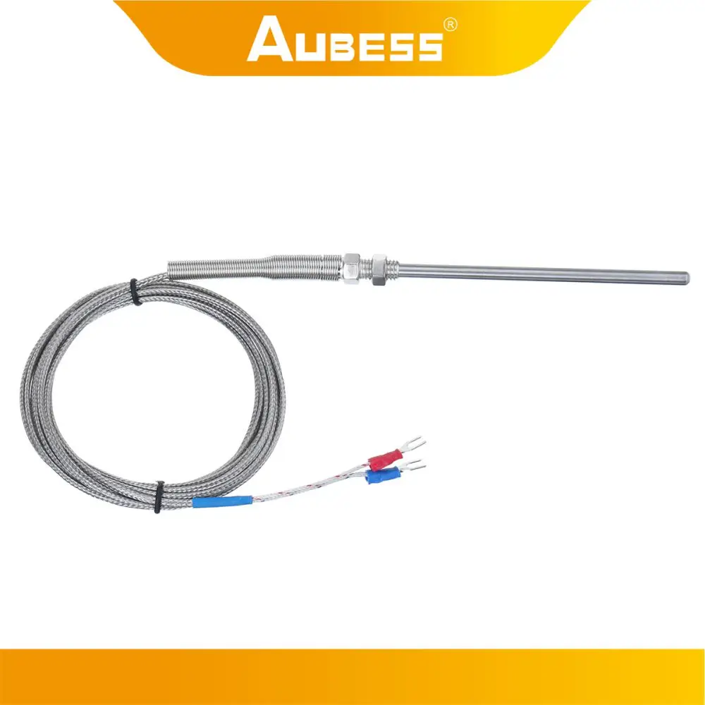 Thermocouple K Type High Temperature 0400 ℃ Stainless Steel Temperature Probe 1/2/3/4/5 M New Temperature Sensor Wire