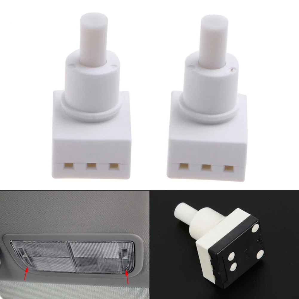 2Pcs Car Interior Dome Reading Lamp Switch Button For HONDA ABS Dome Light Lamp Switch Base Accessories