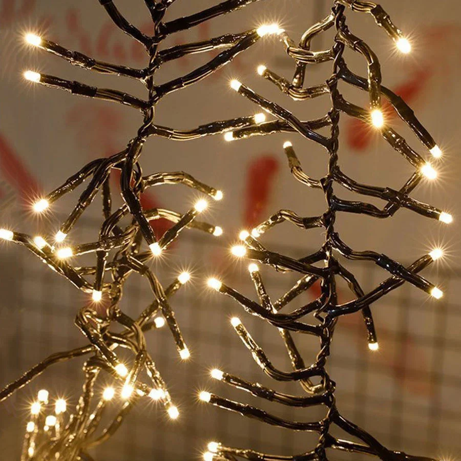 1000/1500 LED Firecracker String Light Outdoor LED Cluster Garland Fairy Lights 8 Modes Waterproof For Christmas Wedding Decor