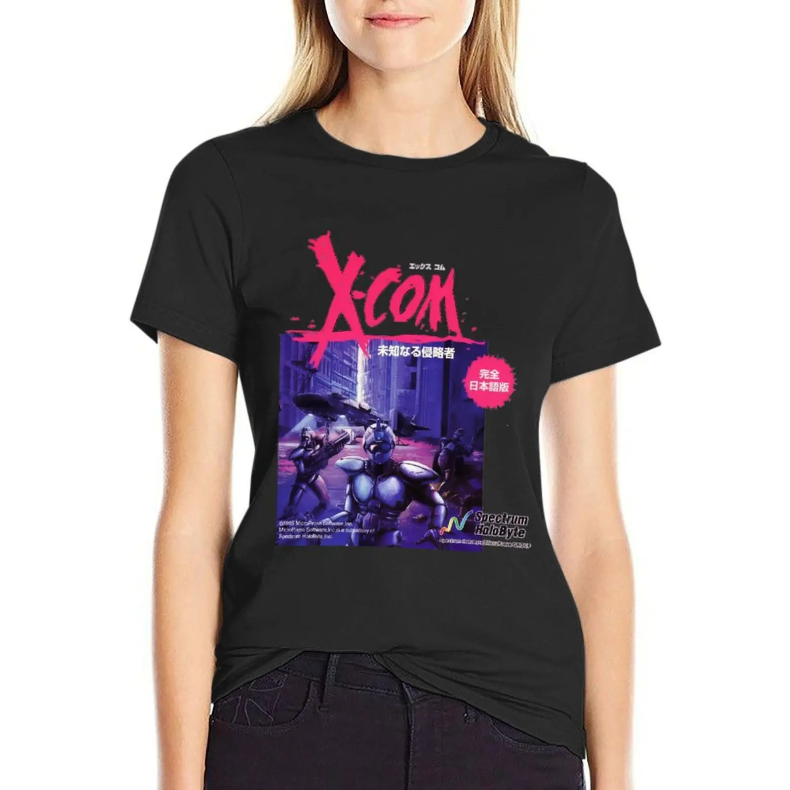 XCOM UFO Defense Japanese Ver T-Shirt plus size tops animal print lady clothes sports fans Summer Women's clothing