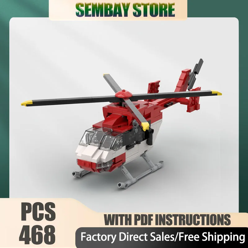 

Истребитель Moc, строительный кирпич, модульный BK117 RTH, больничная спасательная модель самолета, технологический блок, рождественская игрушка «сделай сам», строительный подарок