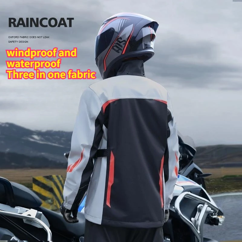 Rainproof motorcycle raincoat rain pants set split men's full body rainproof motorcycle windproof waterproof riding suit