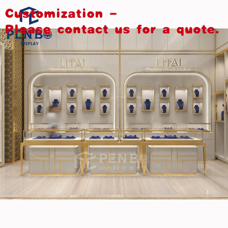 custom.Luxury Jewelry Shop Display Furniture Decoration Retail Jewelry Store Design Lockable Glass Showcase Jewelry Boutique