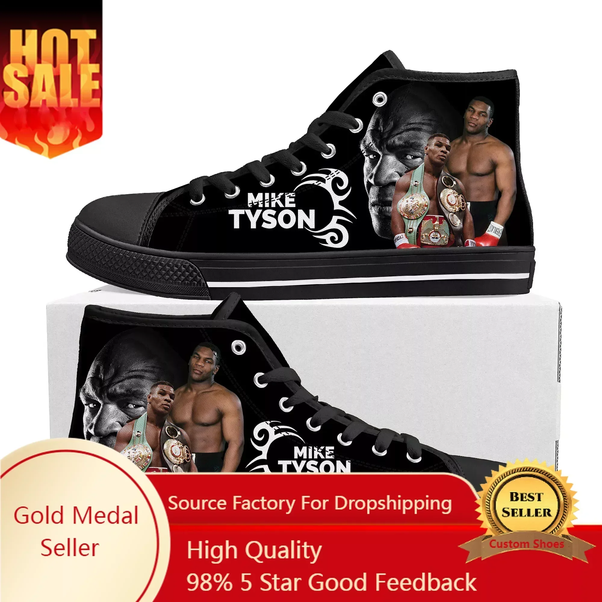 I-Iron M-ike T-Tyson B-Boxing C-Champion High Top Sneakers Mens Womens Canvas Sneaker Casual Custom Made Shoes Customize Shoe