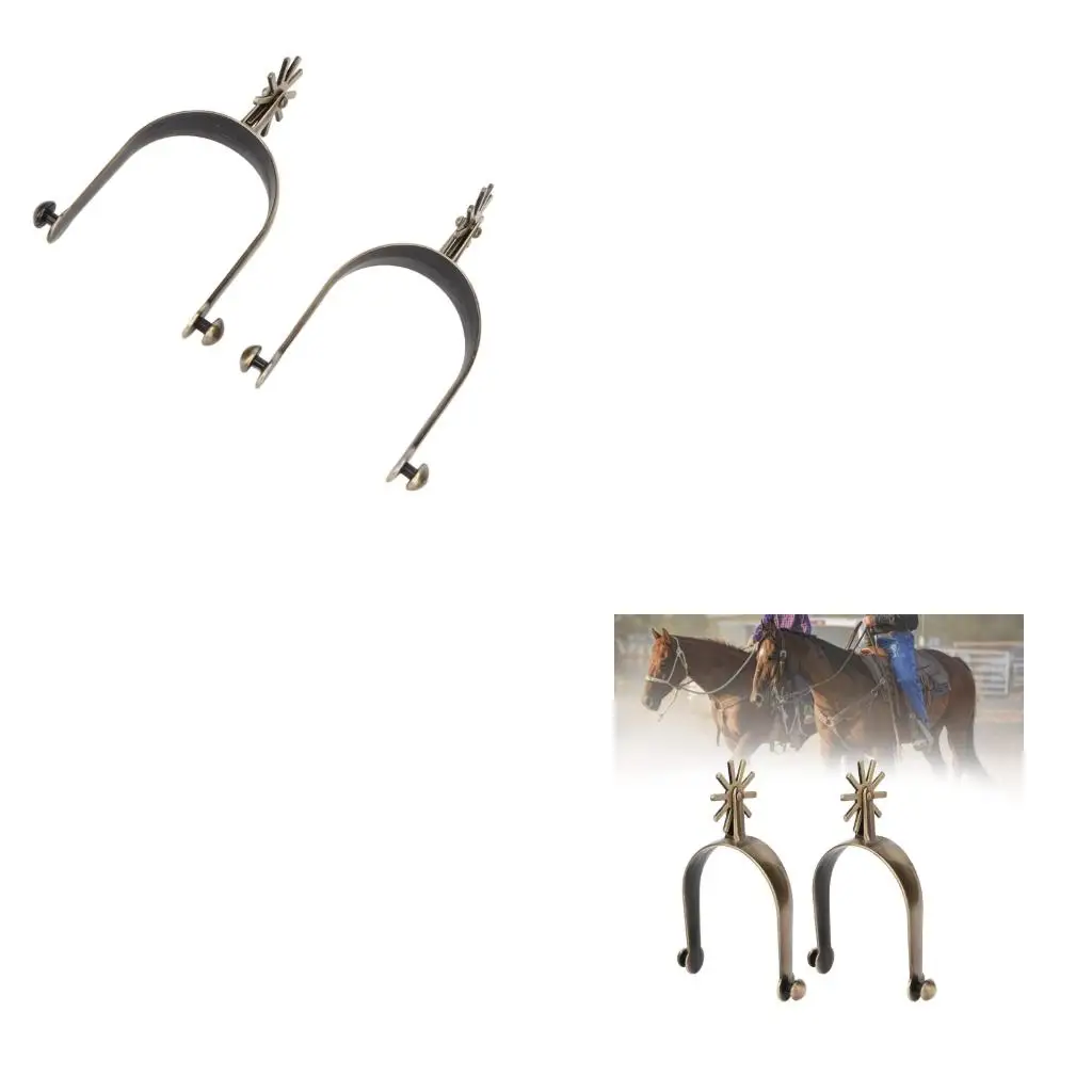 Espuela caballo aleación zinc, espuela caballo occidental, espuela bota caballo con engranaje