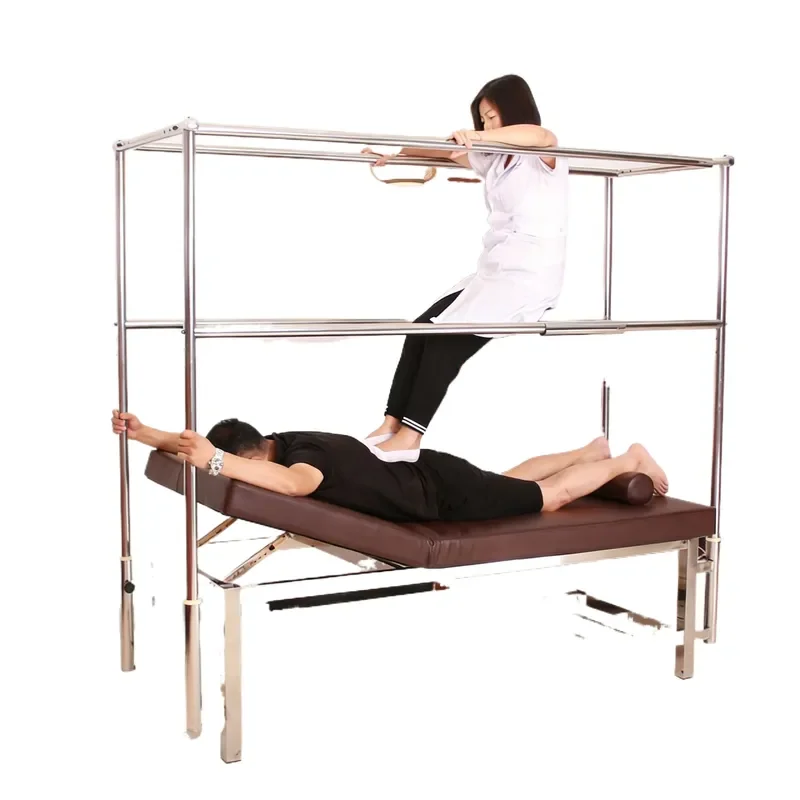 for Stainless Steel TCM Massage Bed Adjustable Physiotherapy Table for Lumbar Spine Bone Setting Fire Therapy and Acupuncture