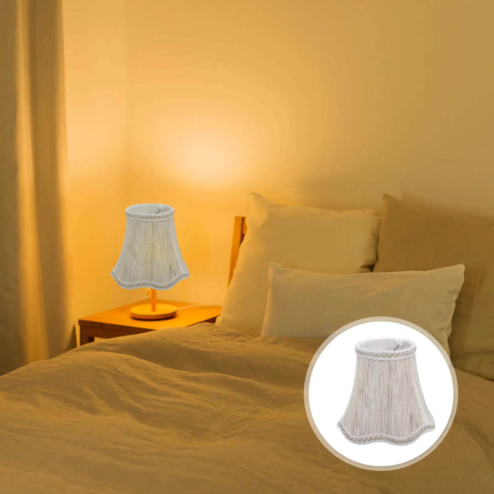 

Тканевый абажур для настольных, напольных, настенных, потолочных и подвесных светильников, рассеиватель света, мягкий защитный чехол для лампы (1 шт.)