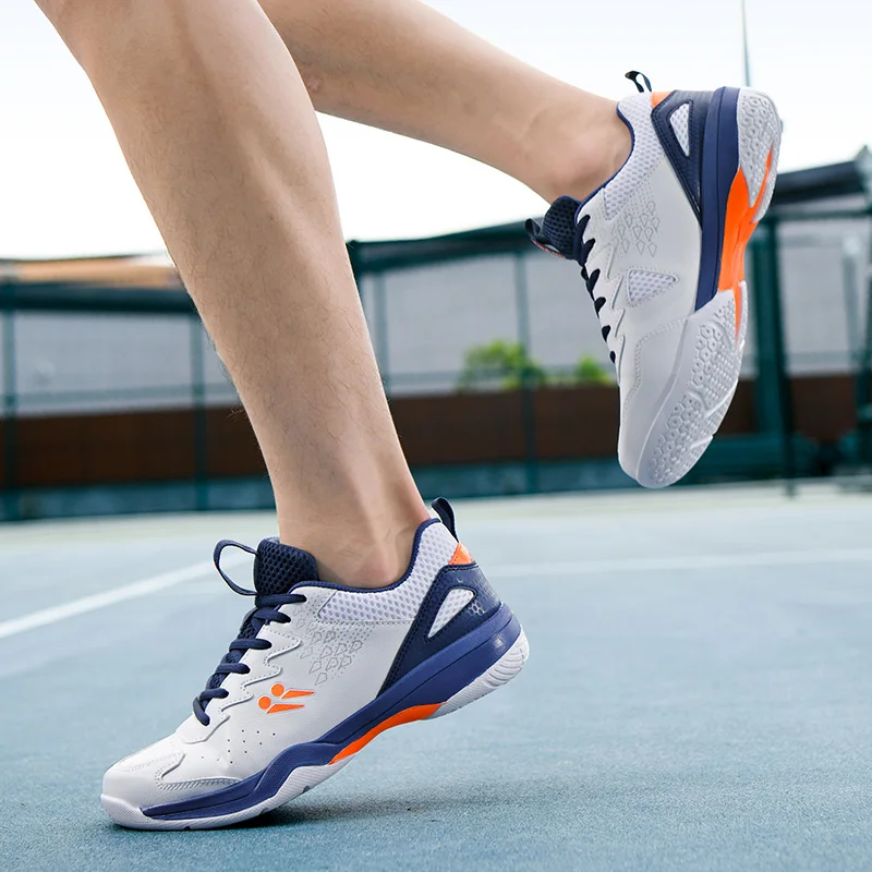 Мужская обувь для бадминтона, противоскользящая спортивная мужская обувь с низким берцем на открытом воздухе, прочная однотонная износостойкая повседневная обувь для бега для мужчин