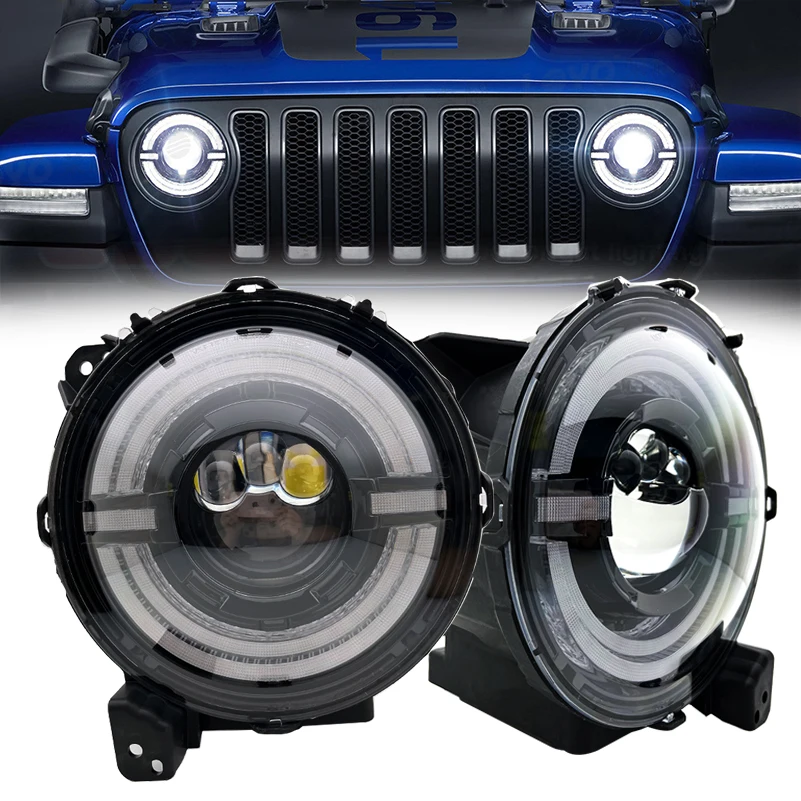 

9 Inch Round Led Headlights Plug and Play with DRL Turn Signal light for Jeep Wrangler JL 2018 2019 2020 2021.