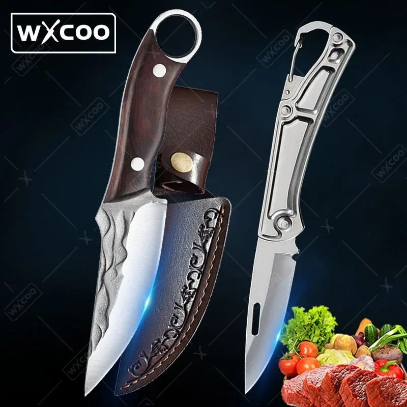 Meat Cleaver Stainless Steel Kitchen Knife Handmade Forged Knife Boning Knife Butcher Fish Knife Fruit Knife Kitchen Accessories