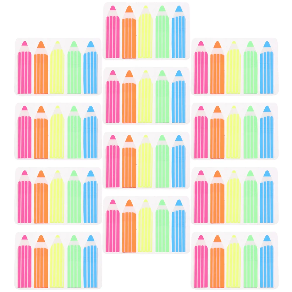 

1200pcs Bookmark Tags Plastic Page Markers Sticky Reading Strips Colorful Sentence Highlight Tabs Portable Bookmarks Household