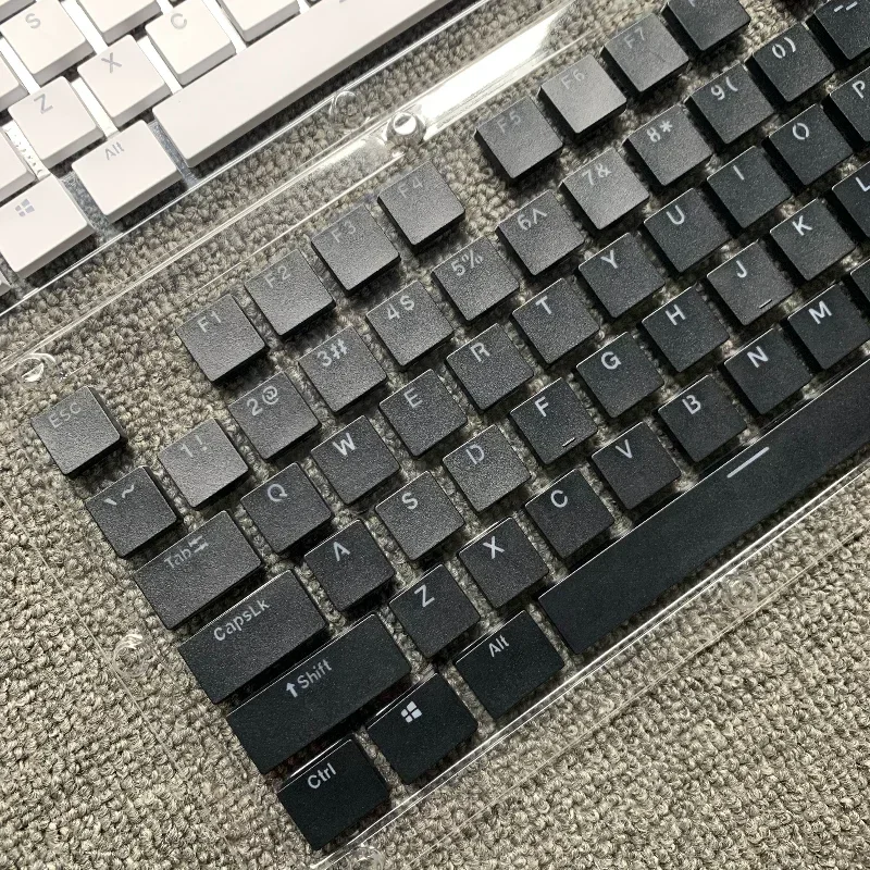 ECHOME MX Low Profile Keycap Custom Ultrathin Black Artisan Keycap Square Flat Cherry Switch Key Cap Mechanical Keyboard Gamer