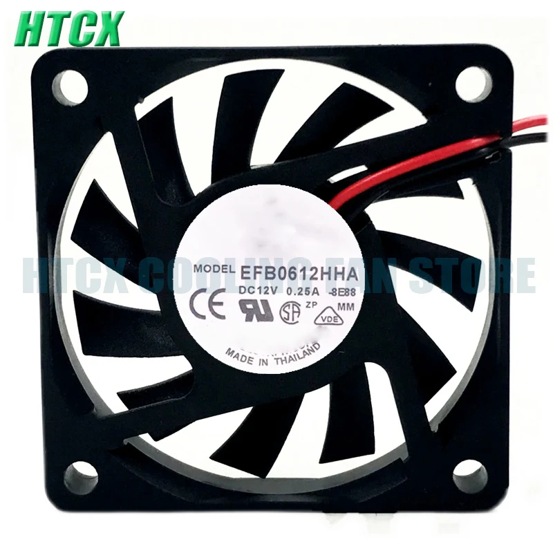 New 6cm 6010 12V 0.25A EFB0612HHA Double Ball Ultra Thin High Air Volume Fan