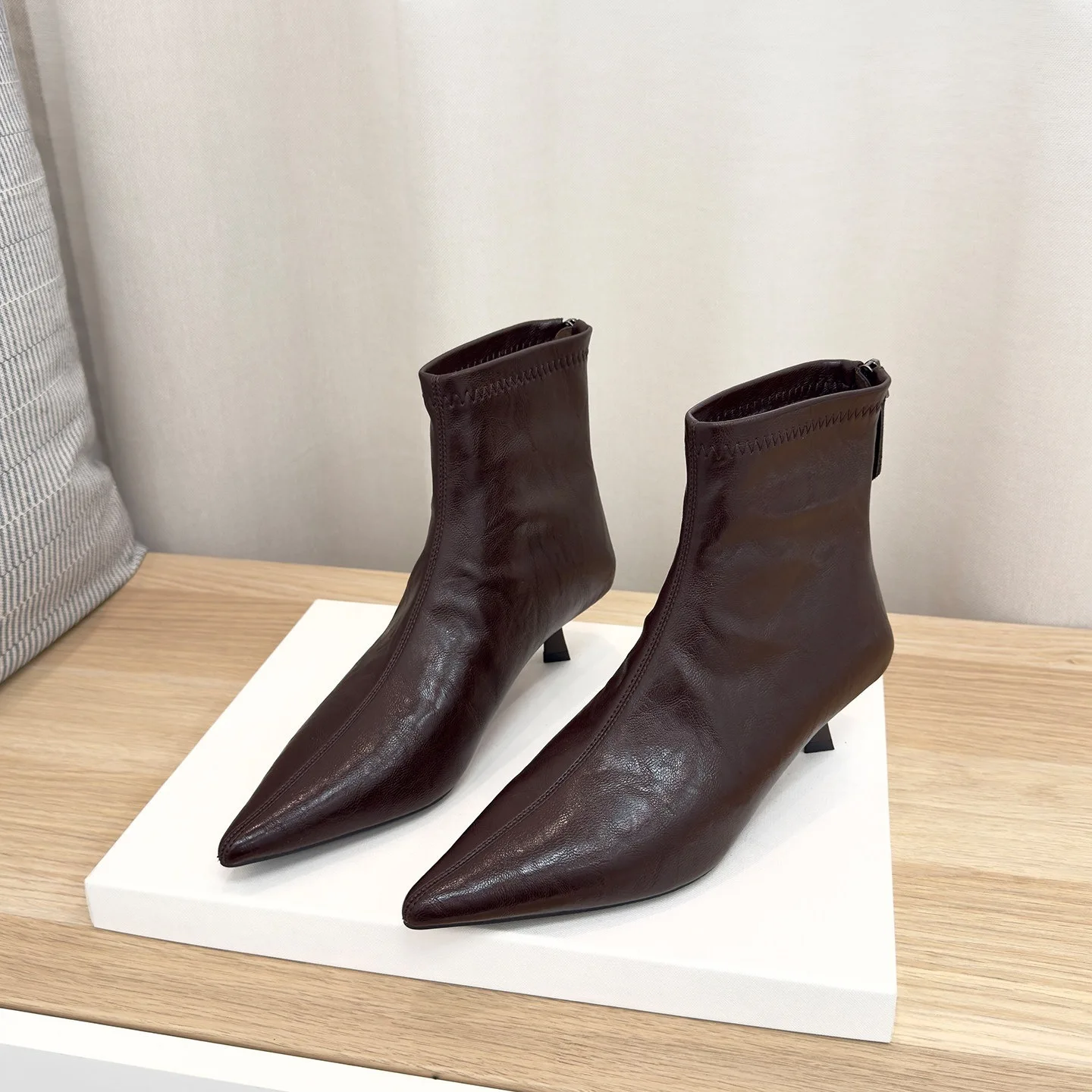 French High Heel Ankle Boots for Women Stiletto Heel 2026 New Style European American Pointed Toe Fashion Boots Fall Winter Slim