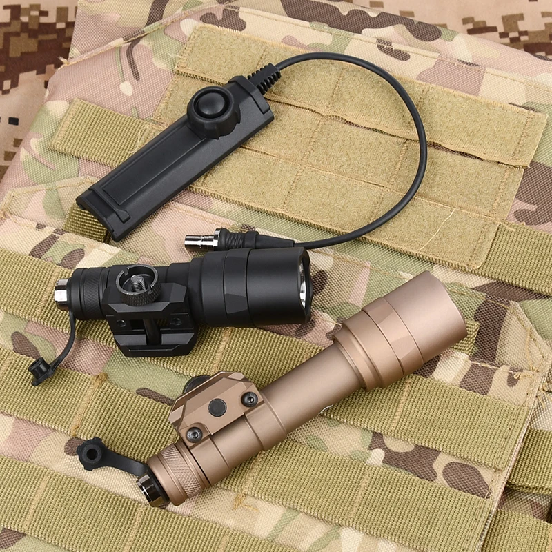 

Тактический фонарь WADSN M300 M600 M300C M600U с белым светодиодом, высокой светоотдачей, для страйкбола и охоты, совместим с 20-мм планкой Пикатинни