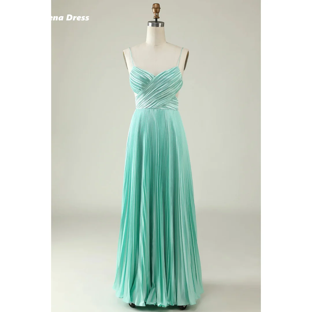 

Lena Line A Evening Dresses for Formal Occasions Women's Elegant Dresses for Special Event Custom Made Slim Shoulder Straps Prom