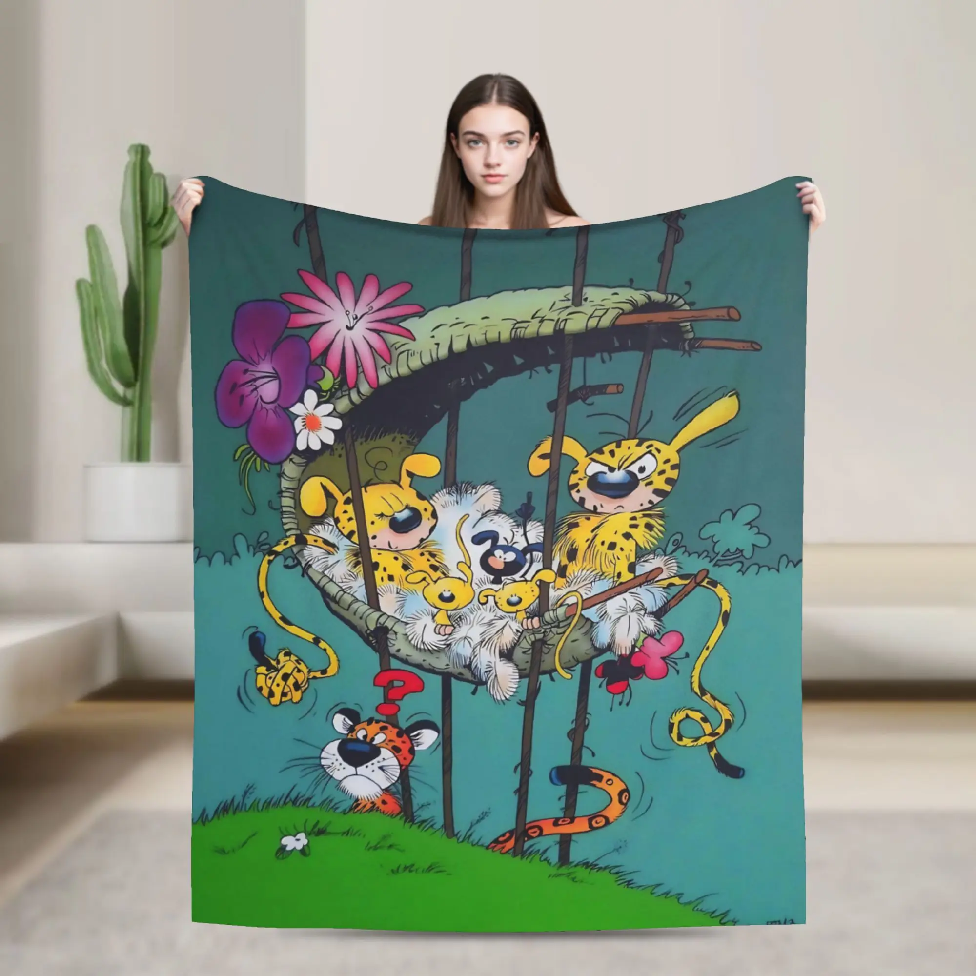 Marsupilamis Blanket Fleece  Comfortable Lightweight Thin Throw Blanket for Home Bedding Throws