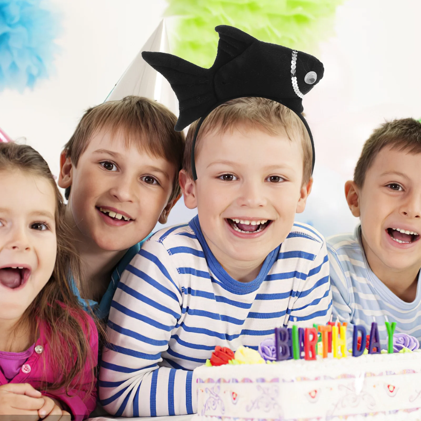 Goldfish Headband for Kids Ocean Themed Party Accessory 3D Fish Shaped Hair Hoop Festival Costume Performance Creative