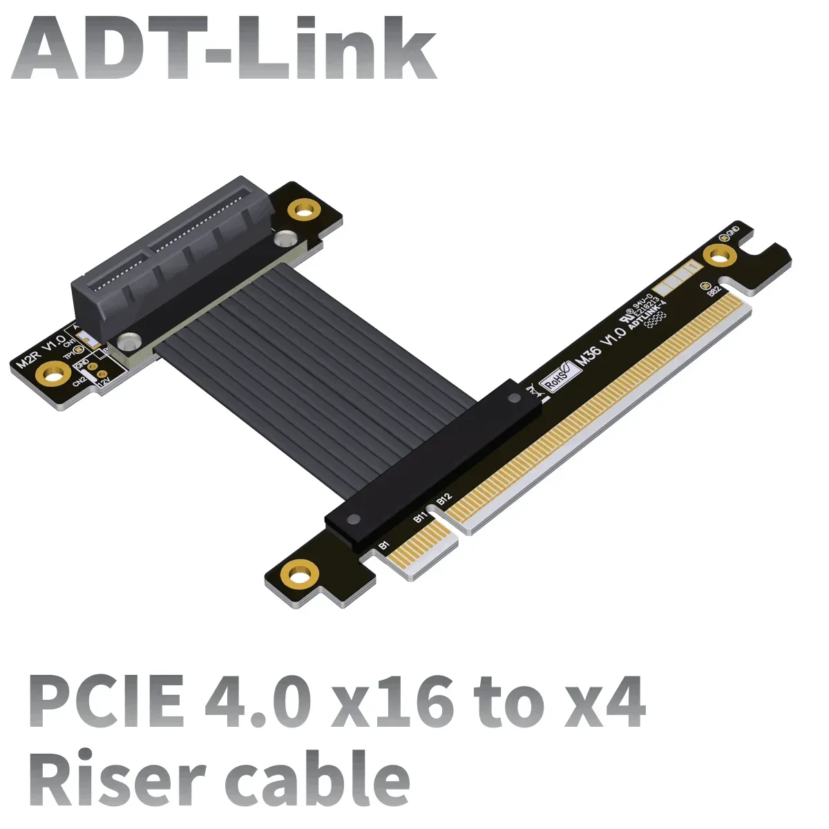 

PCI Express 4.0 x16 to x4 Extension Cable Riser board Extender Adapter Edge Card Connector GEN4.0 Motherboard Hard Disk Extender