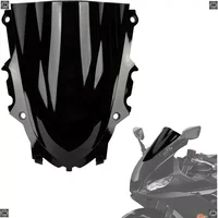 Parabrisas de motocicleta de doble burbuja para Yamaha YZF R3 R25 2019 2020 2021 2022 2023, Deflector de viento para parabrisas delantero