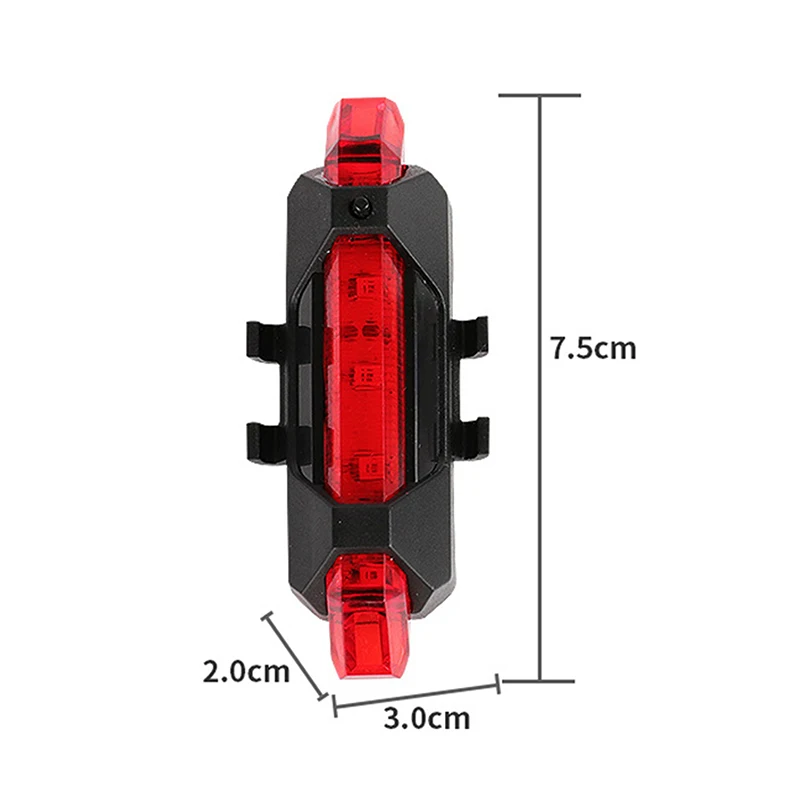 Bicycle Rear Light Waterproof USB Rechargeable LED Safety Warning Lamp Bike Flashing Accessories Night Riding Cycling Taillight