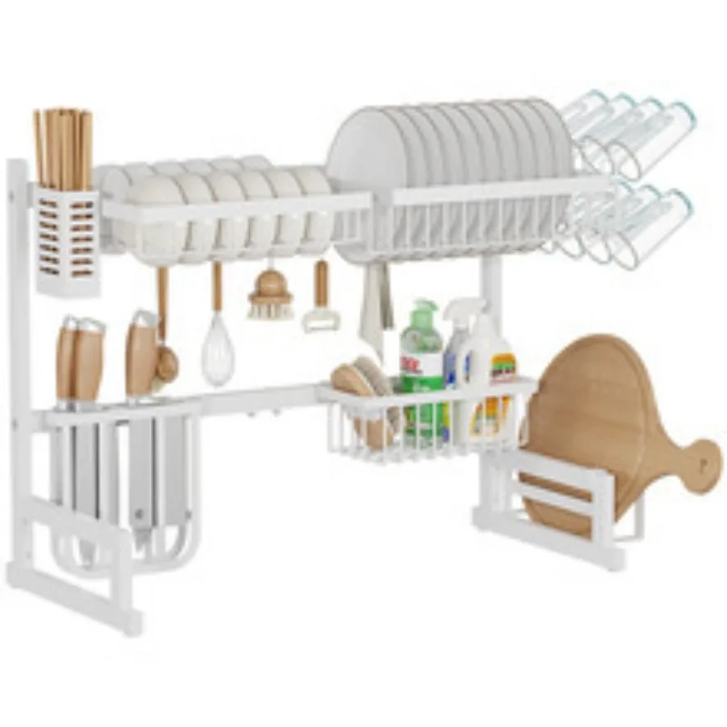 

Integrated multi-functional dish rack, drain rack, kitchen shelf, countertop for washing chopsticks and bowls