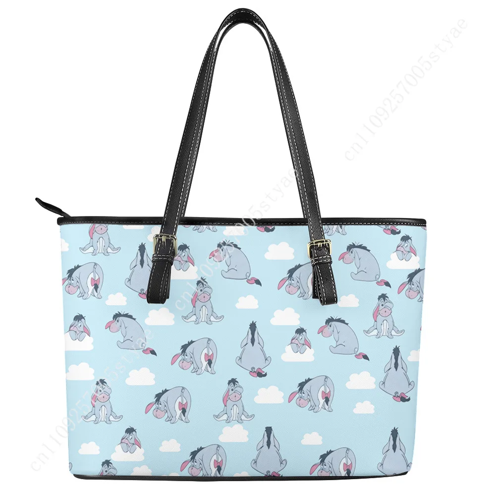 

Disney Winnie the Pooh Eeyore Handbag Womens Mens Tote Bag Shoulder Bag Business Leather Purse Travel Bag Gift