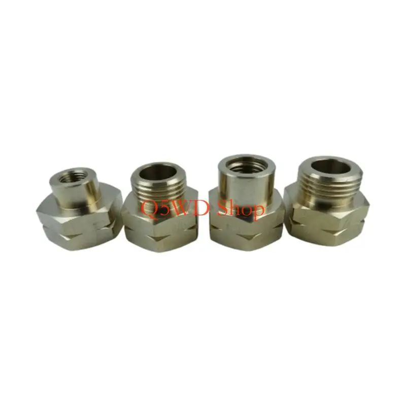 Q5WD 4Pcs Quick Install Gas Cylinder Connection Adapter Brass Hexagonal Connector