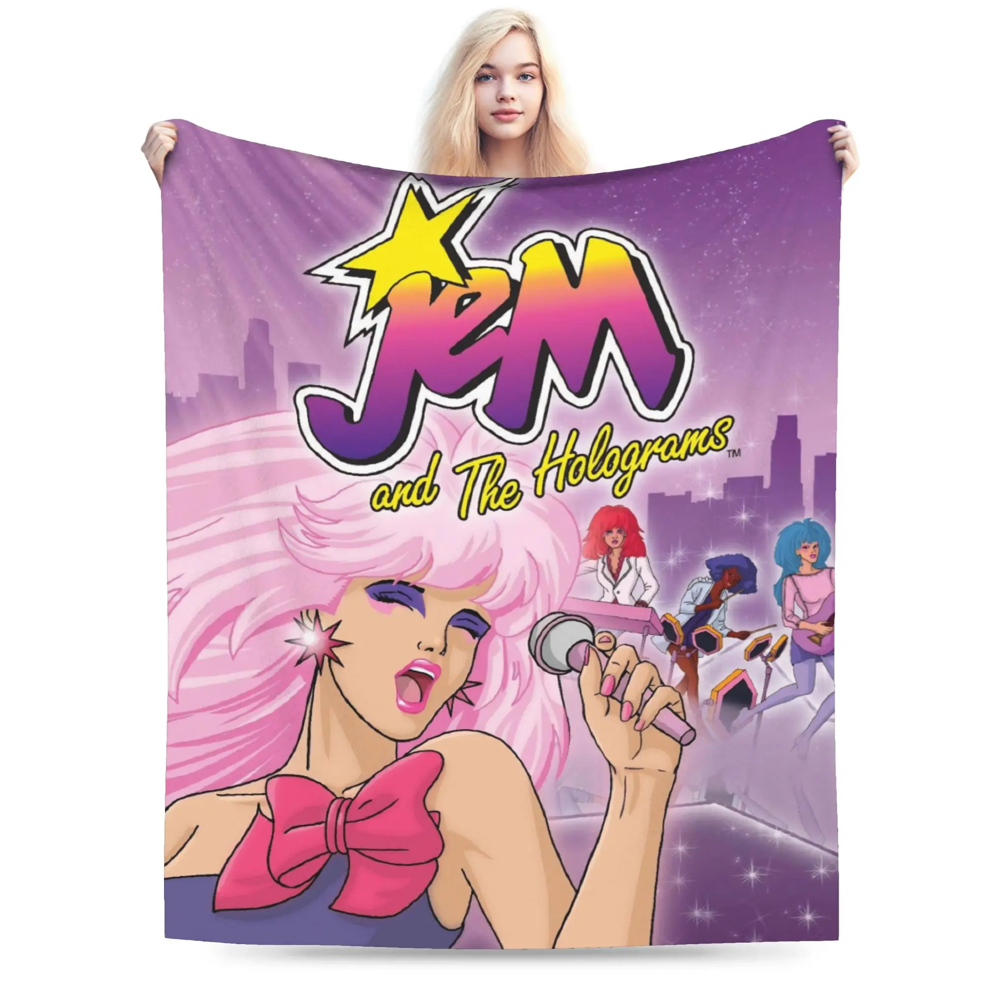Jem And The Holograms Blanket Multiple Sizes Super Soft Cozy  Throw Blankets for Couch Sofa and Bed