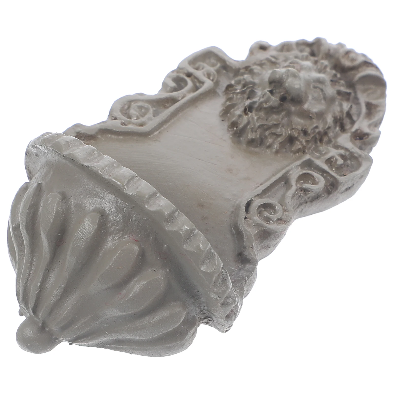 

Mini Outdoor Lion Head Wall Decor Resin Craft Garden Balcony Fountain Vintage Dollhouse Miniature Decorative Art