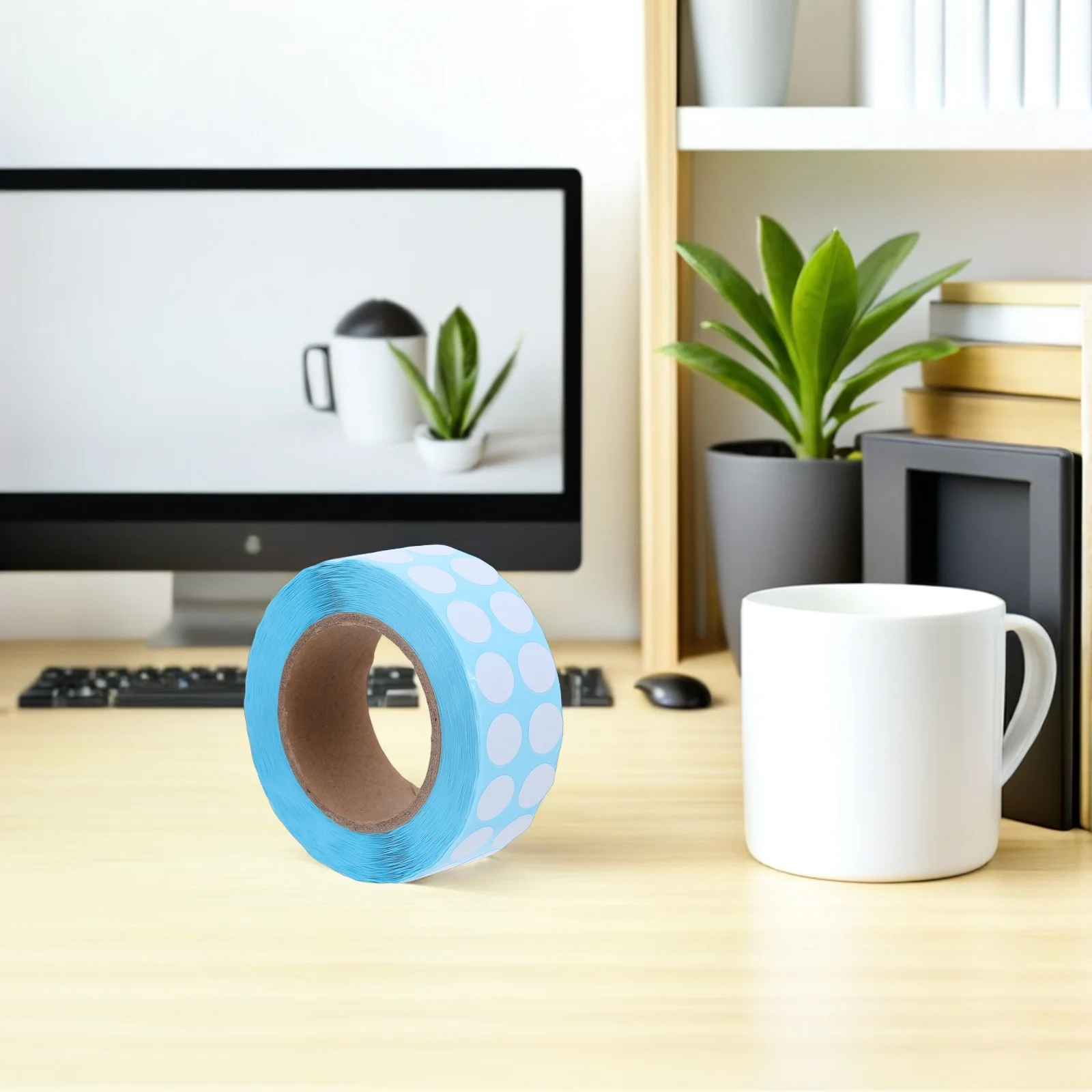 3000Pcs Self-Adhesive Label Roll Blank Writable Stickers Removable Easy Peel Off Labels for Food Containers Kitchen Moving Box