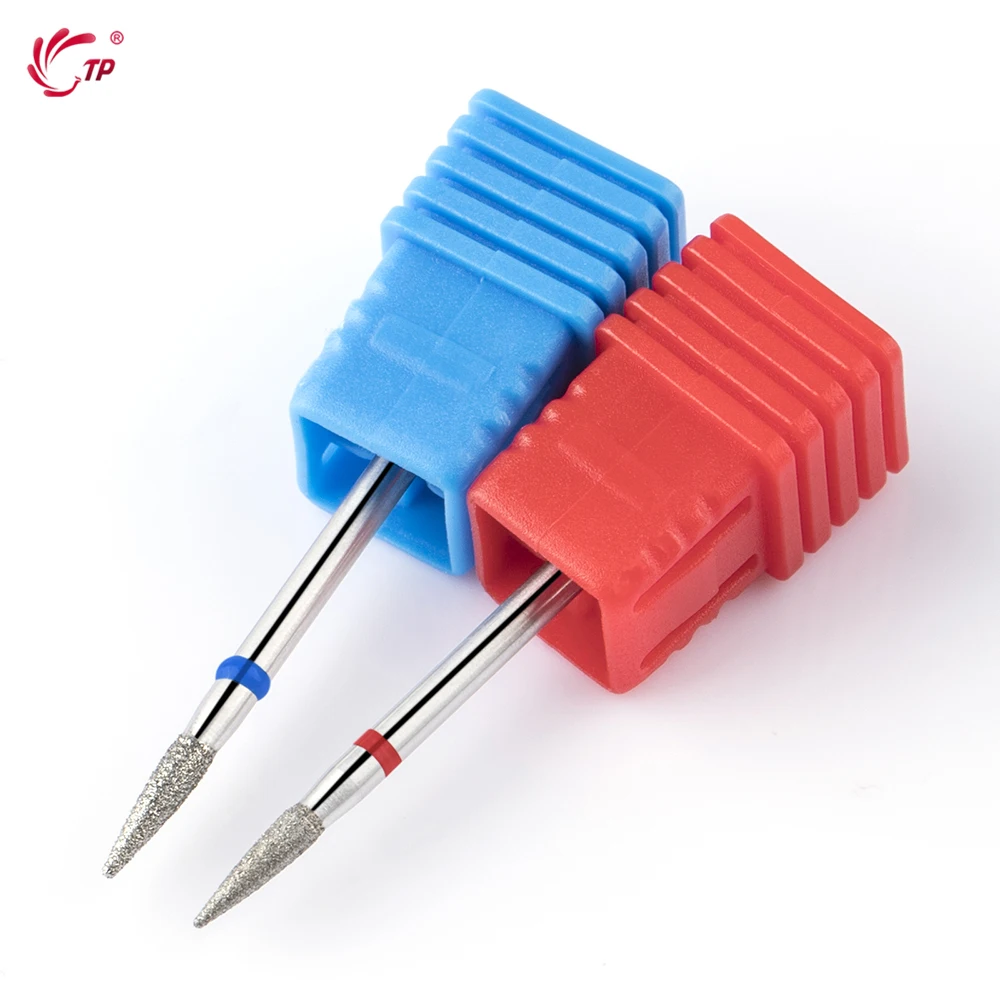 TP 2 قطعة غرامة الماس مسمار لقمة ثقب لهب شكل المطاحن الروسية بشرة نظيفة لدغ الكهربائية مانيكير التدريبات الأظافر اكسسوارات #5