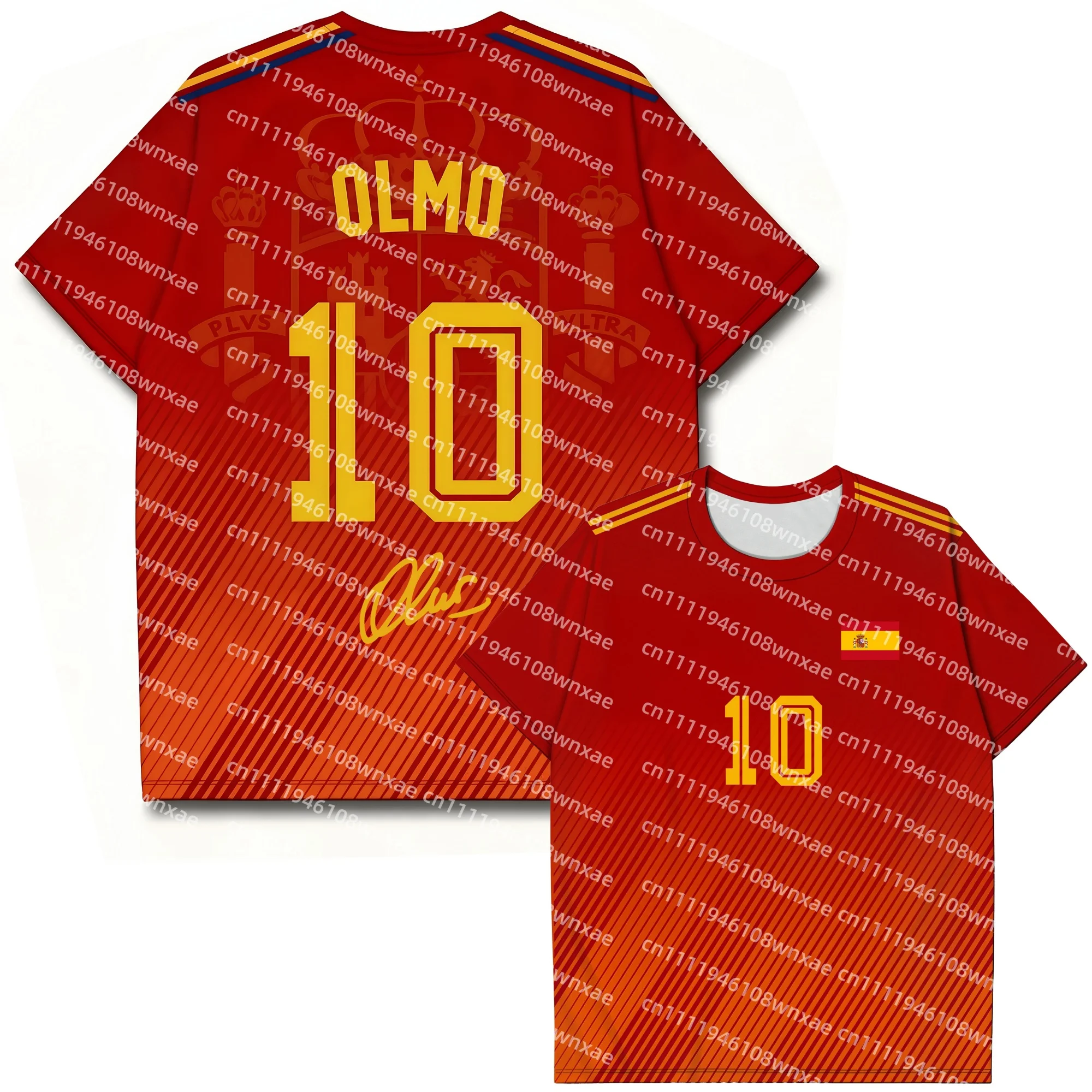 Explosions Spain NO.19 Fußball Schnelltrocknendes T-Shirt Alle Größen Kurzarm O-Ausschnitt Fußball Yamal Fans Cheer Jersey – Detail 8