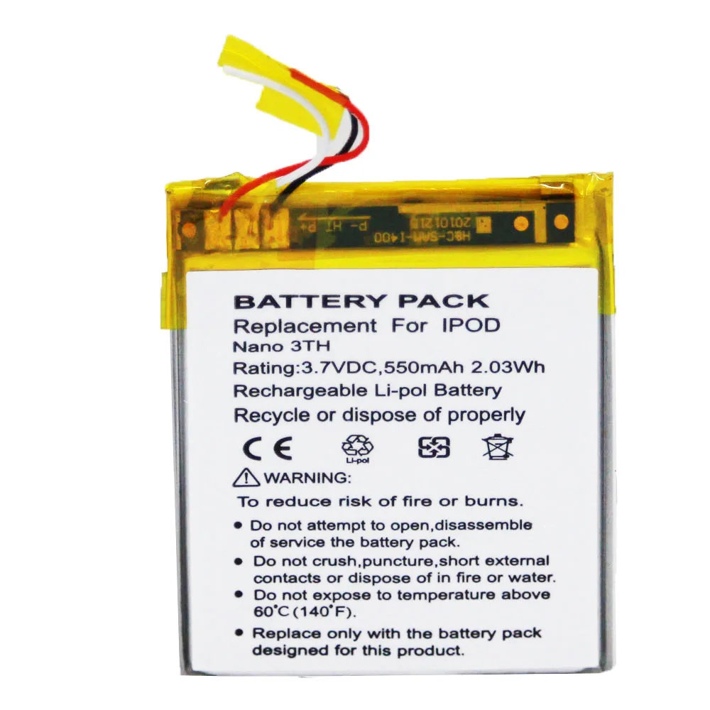 Original Replacement Battery For Apple ipod Nano 3 616-0337 3G 3rd 3Gen Generation 3TH MP3 A1236 Nano3 Battery + Free Tools image 3
