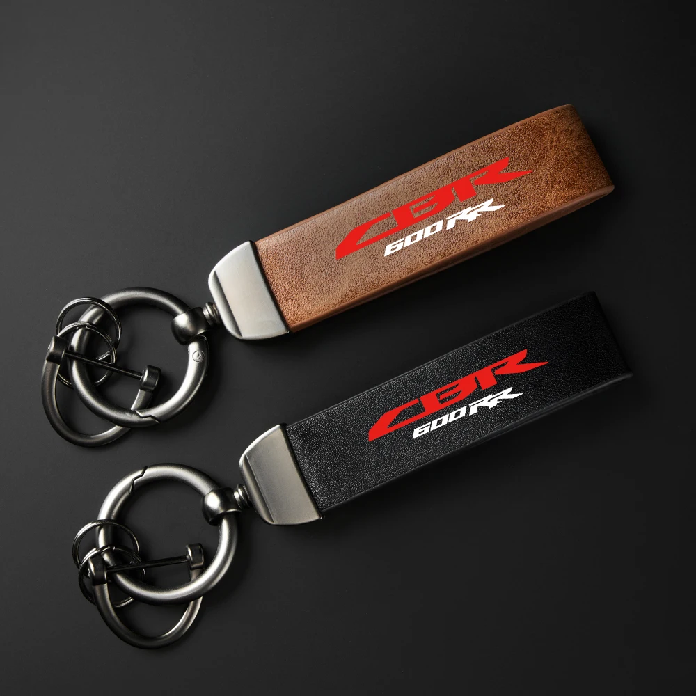 For Honda CBR600RR CBR1000RR REPSOL HRC CBR FIREBLADE High-Grade leather Motorcycle Keychain Holder Keyring