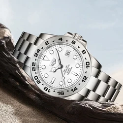 LIGE Luxury Man Wristwatch Fashion Military Sport 30M Waterproof Luminous Quartz Mens Watch Stainless Steel Calendar Men Watches