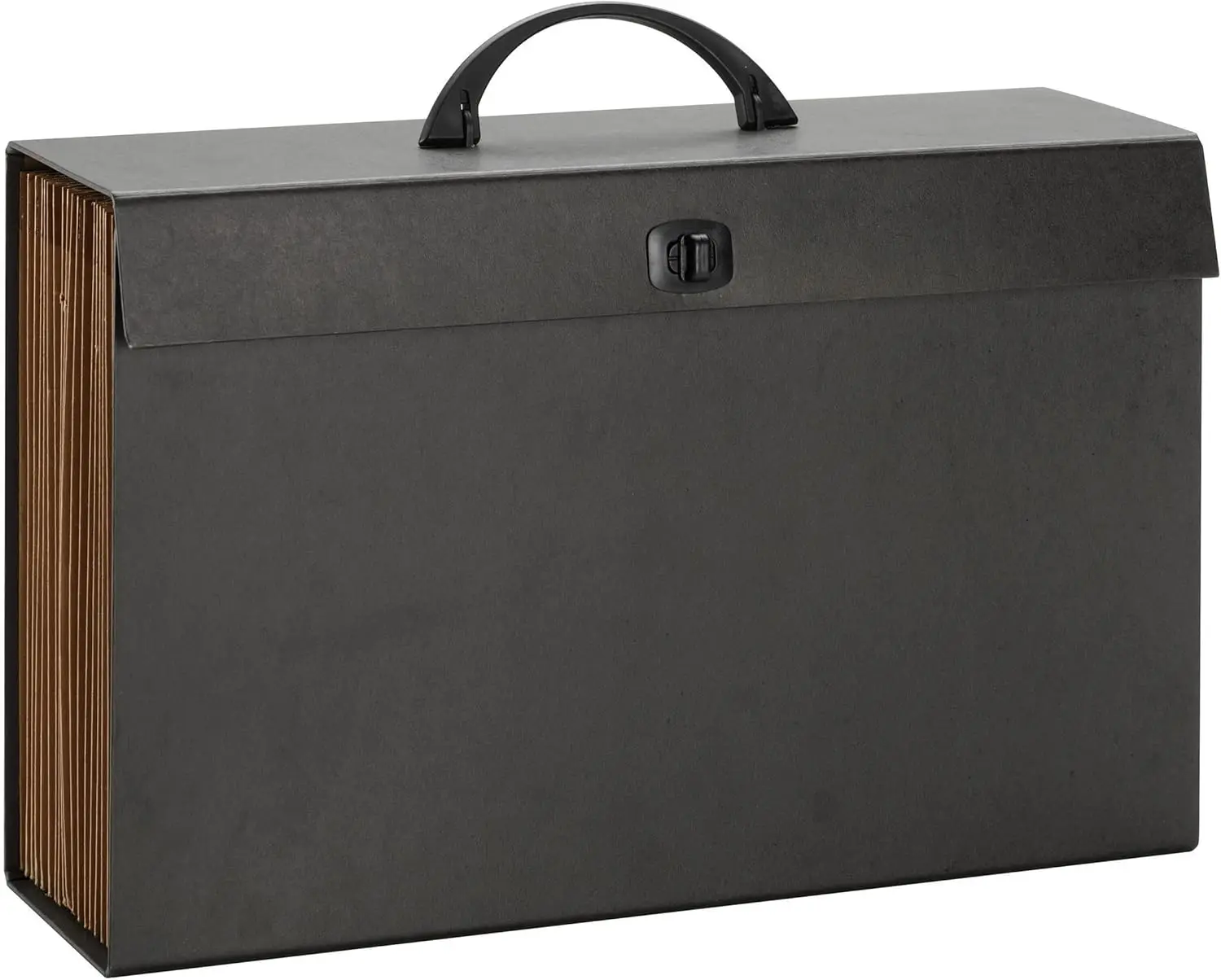 

A-Z and Subject Expanding File Box, 19 Pockets, Printed Alphabetic/Subject, Latch Closure, Legal Size, Black