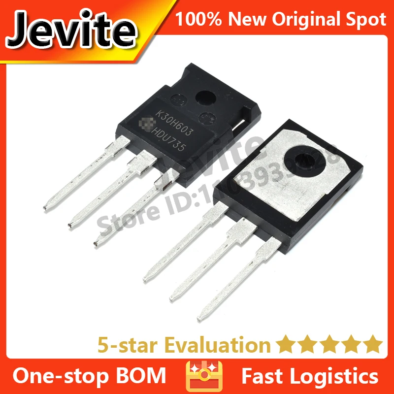 Jevite 100% New Original electronics Controller 10-50 units/lote K30H603 IKW30N60H3 TO-247 600V 30A IGBT Triode Transistor