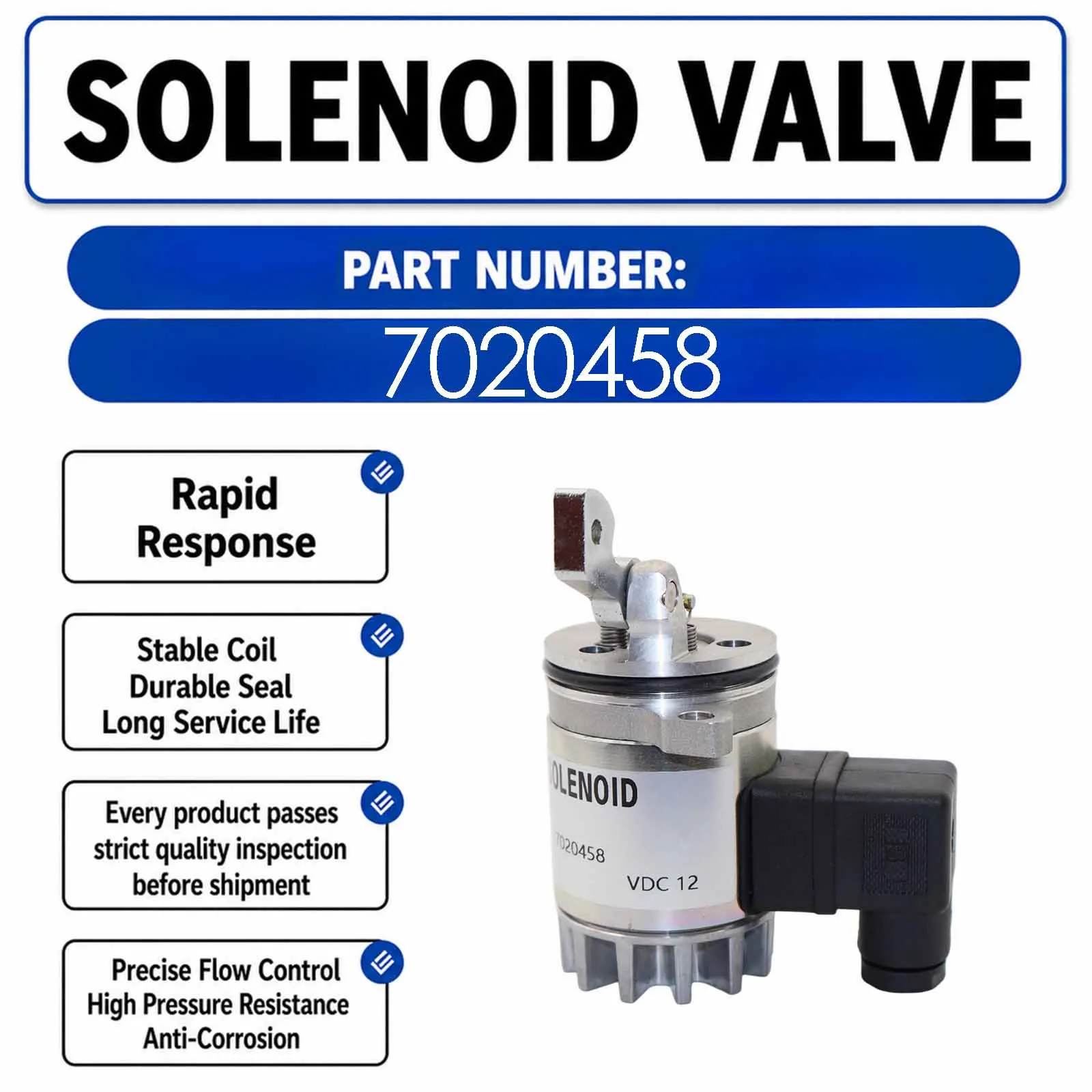 new 12v Fuel Actuator Solenoid 7020458 For JLG 400s 460sj Engine