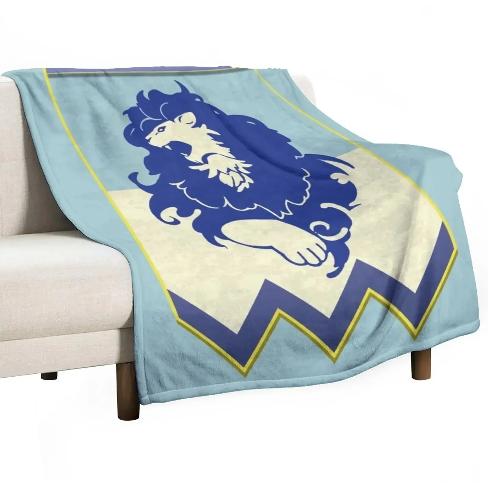 

Fire Emblem 3 Houses: Blue Lions Banner Throw Blanket Thermals For Travel Bed Fashionable Designers Blankets