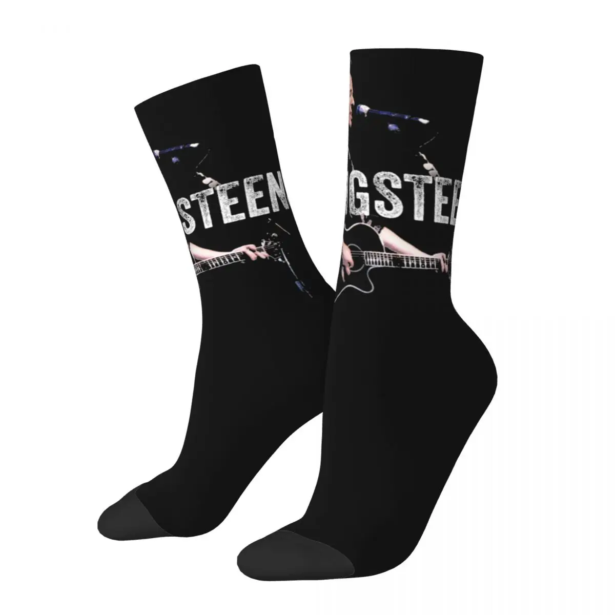 

Casual Bruce Springsteen Rock Singer Design Basketball Crew Socks Accessories All Seasons Vintage Long Socks Sweat Absorbing