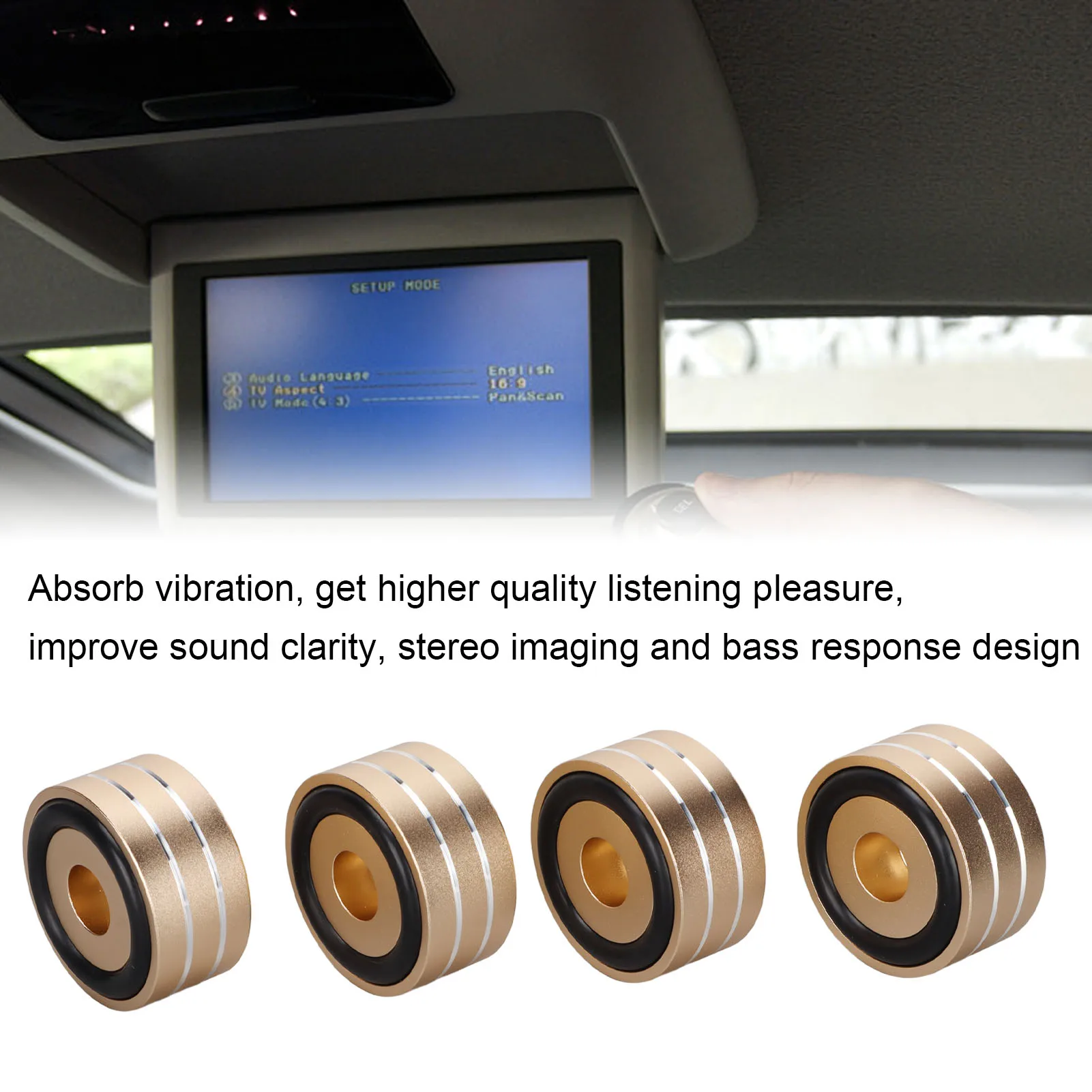40x20mm Speaker Spikes  CNC Machining Shockproof Speaker Cone Base Pads for Speaker for Recorder for DVD Player view 2