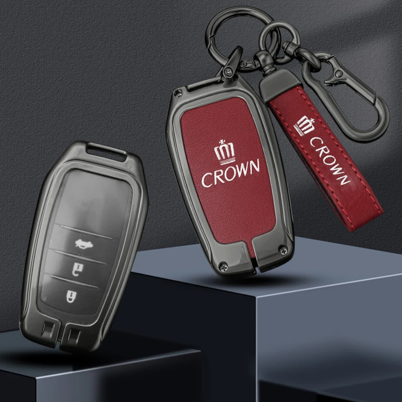

Car Key Case Fob Cover Shell Auto Accessories For Toyota CHR Hilux Fortuner Land Cruiser 200 Camry Corolla Crown RAV4 Highland