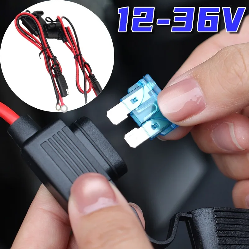 

60 см водонепроницаемый 12 В-36 В автомобильный аккумуляторный разъем автомобильный аккумуляторный кабель для зарядки SAE к уплотнительному кольцу, автоматический быстрый удлинитель, кабель